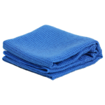 yoga towel blauw gevouwen